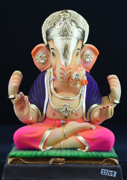 Dagdu Seth - 17 Inch Paper Mache Voilet Ganesh - 2000gms